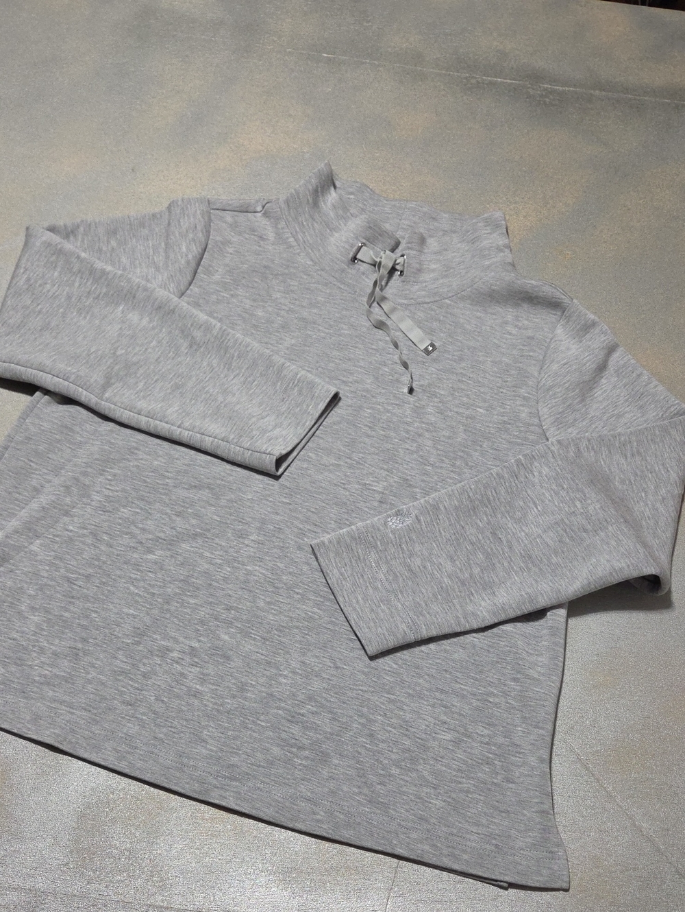 Tommy Bahama Light Heather Gray Mock Neck Pullover Nwots